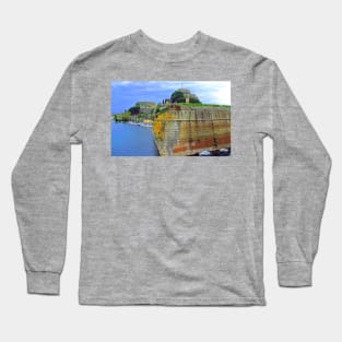 Corfu Town Harbour Long Sleeve T-Shirt